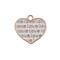 John Bead Sweet & Petite White Heart with Words Charms, 10ct.